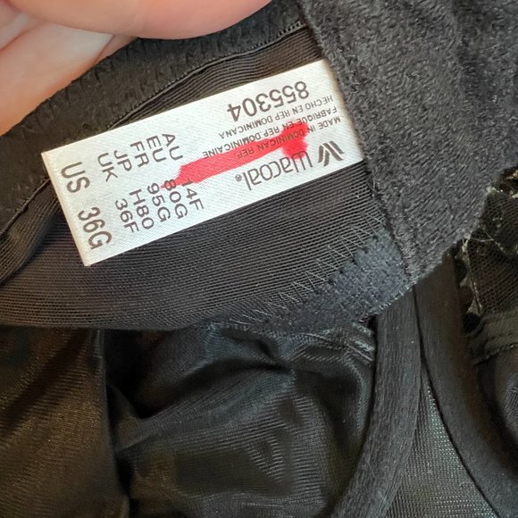 WACOAL Evocative Edge Underwire Black Full Coverage Bra - NEW Multiple Sizes - Picture 8 of 12